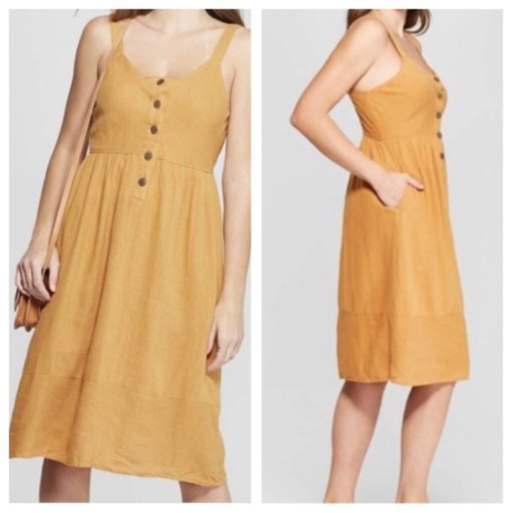 NWT gold Universal Thread midi dress